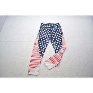 Tommy Hilfiger Leggings USA American Flag Compression Womens Size XS XSMALL